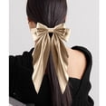 thumbnail image 6 of MRSXXNTY Hair Bow Silky Satin Hair Bows for Women 3Pcs Large Hair Ribbons Oversized Long Tail Bow Hair Clips Barrettes Metal Clips Bowknot Girls Hair Accessories--, 6 of 8