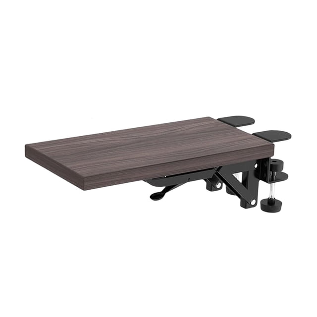 Support de Bras d'Ordinateur Pliant pour Chaise de Bureau Café