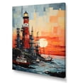 thumbnail image 2 of Designart "Resilient Rig Red Oil Rigs at Work I" Cityscapes Canvas Wall Art, 2 of 5