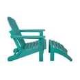 thumbnail image 3 of Westin Outdoor 2-Piece Set Plastic Adirondack Chair with Ottoman Footrest Included, Turquoise, 3 of 4
