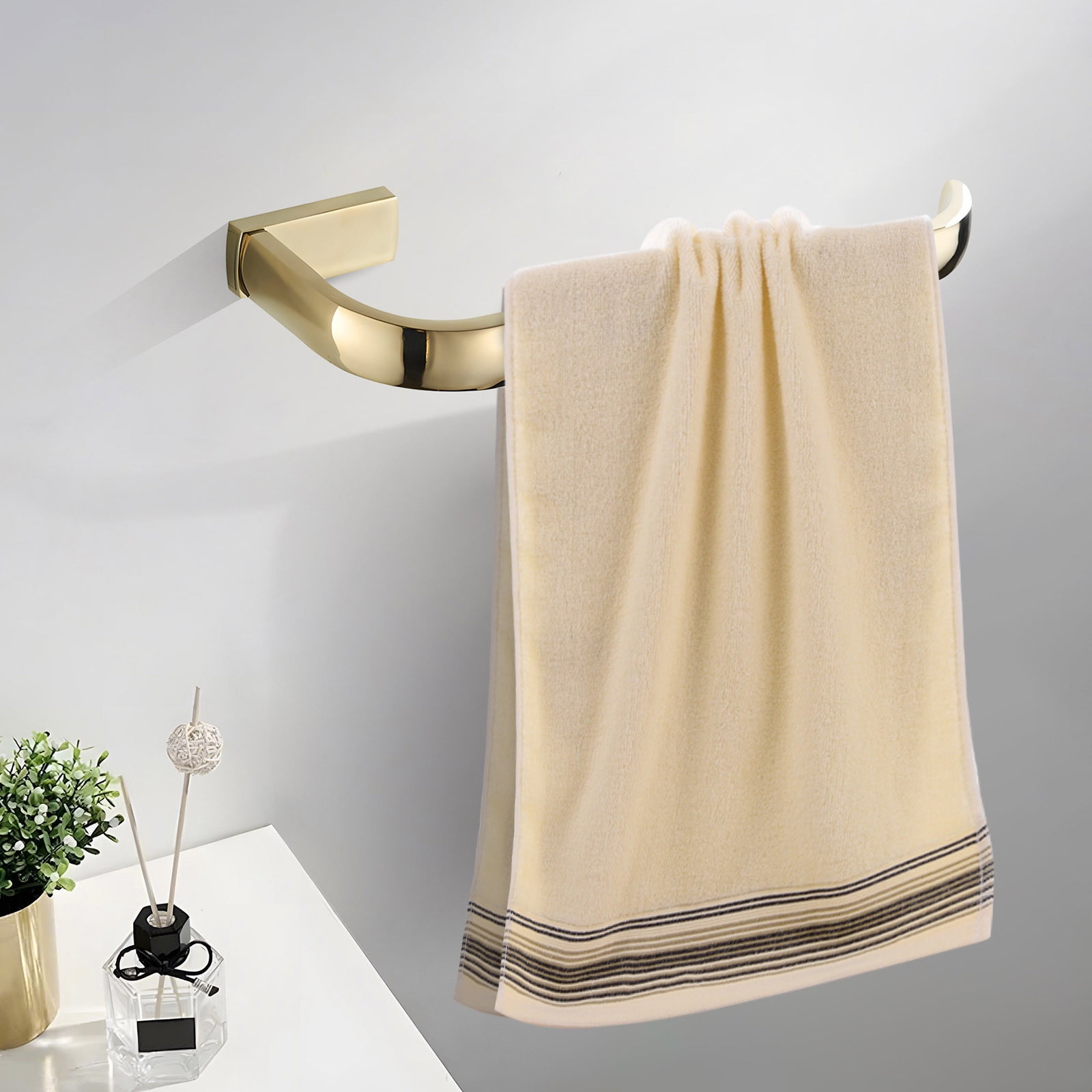 12-Pack Soft Polyester Embroidered Bath Hand Face Towels for Home Bathroom, Guest, Spa, Gym, Travel - Lightweight Quick-Drying Bulk Towel Set (12)