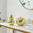 thumbnail image 6 of Alloya Pear Decorative Accent Metal Tabletop Sculpture Nature Figure - Gold, 6 of 7