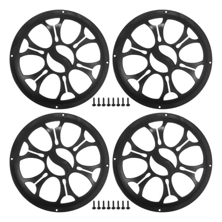 Unique Bargains Car Speaker Grills Cover Subwoofer Guard Protector - Pack of 4 Black 8"