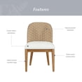 thumbnail image 3 of My Texas House Saylor Farmhouse Dining Chair Set, Natural Wood, Set of 2, 3 of 15
