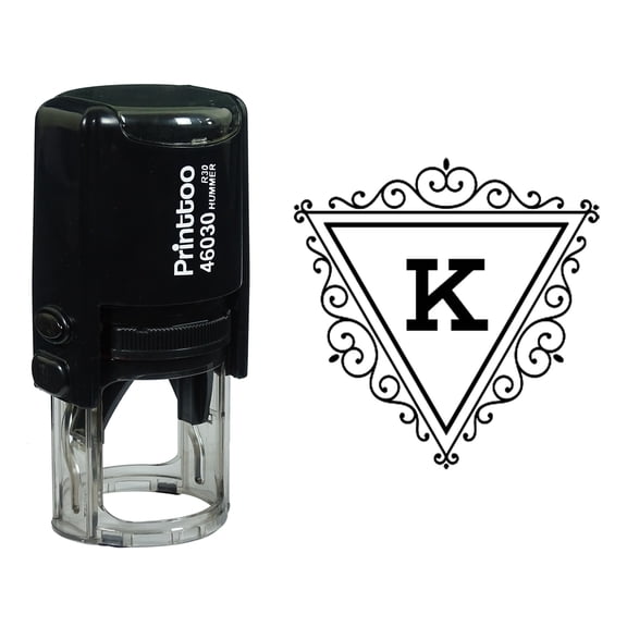 Printtoo REVISED Self Inking Rubber Stamp Office Stationary Stamp-Blue