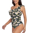 thumbnail image 2 of Gaeub Flowers Women's One Shoulder Ruffle Tummy Control Swimwear for Swimming Surfing Beach Party - XX-Large, 2 of 8
