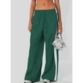 thumbnail image 4 of Womens Track Pants Loose Straight Leg Jogging Sweatpants Warm-Up Sports Athletic Running Green M, 4 of 7