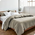 thumbnail image 2 of Bare Home Sandwash Microfiber Duvet Cover & Sham Set, King, Fog, 3-Pieces, 2 of 7