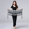 thumbnail image 6 of Racing Butterfly Dance Hip Skirt Sequins Fringe Skirt Tassel Hip Scarf Rave Skirt for Women, 6 of 8