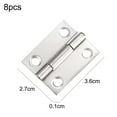 thumbnail image 2 of 8 pieces Small thickening Metal Foldable Butt Hinge for Cabinet Door Closet, silver - （1.5 inches） 36*27*1.0, 2 of 5