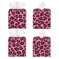 thumbnail image 2 of Tissue Rose Leopard Print Box Cover Holder, Square by Xecao - Leather Decorative Organizer for Tabletop, Bathroom, Car, Office, 2 of 8