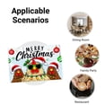 thumbnail image 5 of JOOCAR Merry Christmas Chickens with Santa Hats and Lights Linen Table Mats Set of 4 for Home Kitchen Table Decor 12x18 inch, 5 of 5