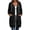 Black#women's zip up long hoodie, variant on Womens Long Hoodie Jacket Lightweight Tunic Sweatshirt Fall Winter Double Zip Up Drawstring Hooded Sweatshirts with Pocket Navy,S