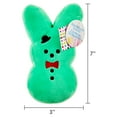 thumbnail image 4 of Stuffed Animal，Peeps Soft Bunny，Peeps 6" Plush Scented Bunny Green with Bowtie, 4 of 5
