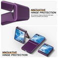 thumbnail image 2 of ELEHOLD Case for Samsung Galaxy Z Flip 7 with Built-in Tempered Glass Screen Protector, Shock-Absorbent Lightweight Hard Shell with Hinge Protective Cover,Darkpurple, 2 of 7