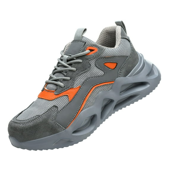 Safety Trainers Mens Steel Toe Cap Trainers Lightweight Safety Work Shoes Work Trainers Puncture Proof Non-Slip Shoes