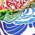 thumbnail image 5 of Toalla de playa redonda con diseño de mandala, colores vibrantes, manta absorbente de microfibra de secado rápido para mujeres y hombres, 5 of 5
