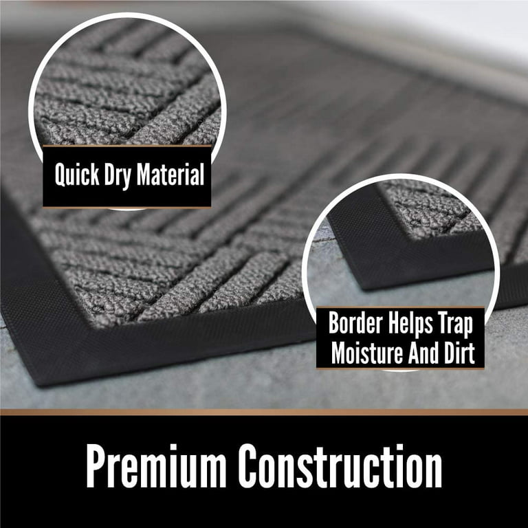 Gorilla Grip Original Commercial Grade Rubber Door Mat, 35x23, Heavy Duty, Durable Doormat for Indoor and Outdoor, Waterproof, Easy Clean, Low-Profile