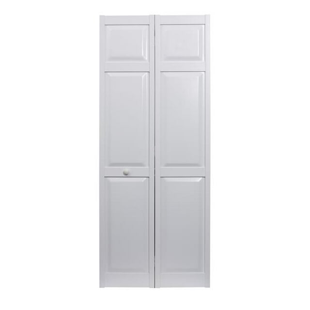 Spectrum SEAPP24 24 x 80 in. Seabrooke PVC Raised Panel Bifold Door, White