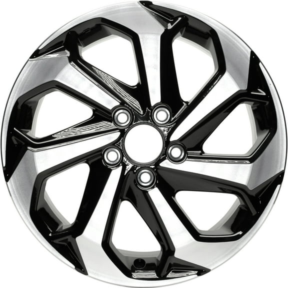 Aftermarket 2016-2017 Honda Accord 17x7.5 Aluminum Wheel, Rim Machined And Black - 64080
