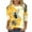 Yellow#10, variant on JTZGDY Bee Shirts for Women Funny Printed Plus Size Summer 3/4 Sleeve Round Neck Graphic T-Shirts Loose Oversized Casual Tunic Blouse Holiday Outfit Gift Clothes Yellow#11 S