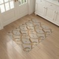 thumbnail image 3 of ODIKA 3'x5' Beige Natural Geometric Design Washable Accent Rug Modern Abstract Pattern with Curved Motifs for Bedside, Nursery Room, Pet Friendly & Non-Shedding, 3 of 7