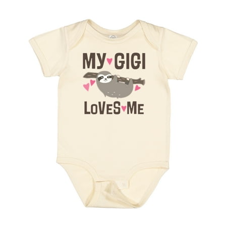 

Inktastic My Gigi Loves Me Sloth Gift Baby Girl Bodysuit