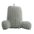 thumbnail image 1 of GUOOL Bed Rest Backrest Reading Velvet Chair Back Support Lounger Grid Grey Grid, 1 of 3