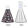 thumbnail image 3 of Dailycode Kitchen Wash Cloths with Hanging Loops Absorbent Absorbent Quick Drying Hand Towels, 2 Pack, Whale Cloud Sun, 3 of 7
