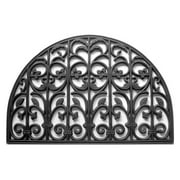 calloway mills 900102436 carrington rubber doormat, 2' x 3' black