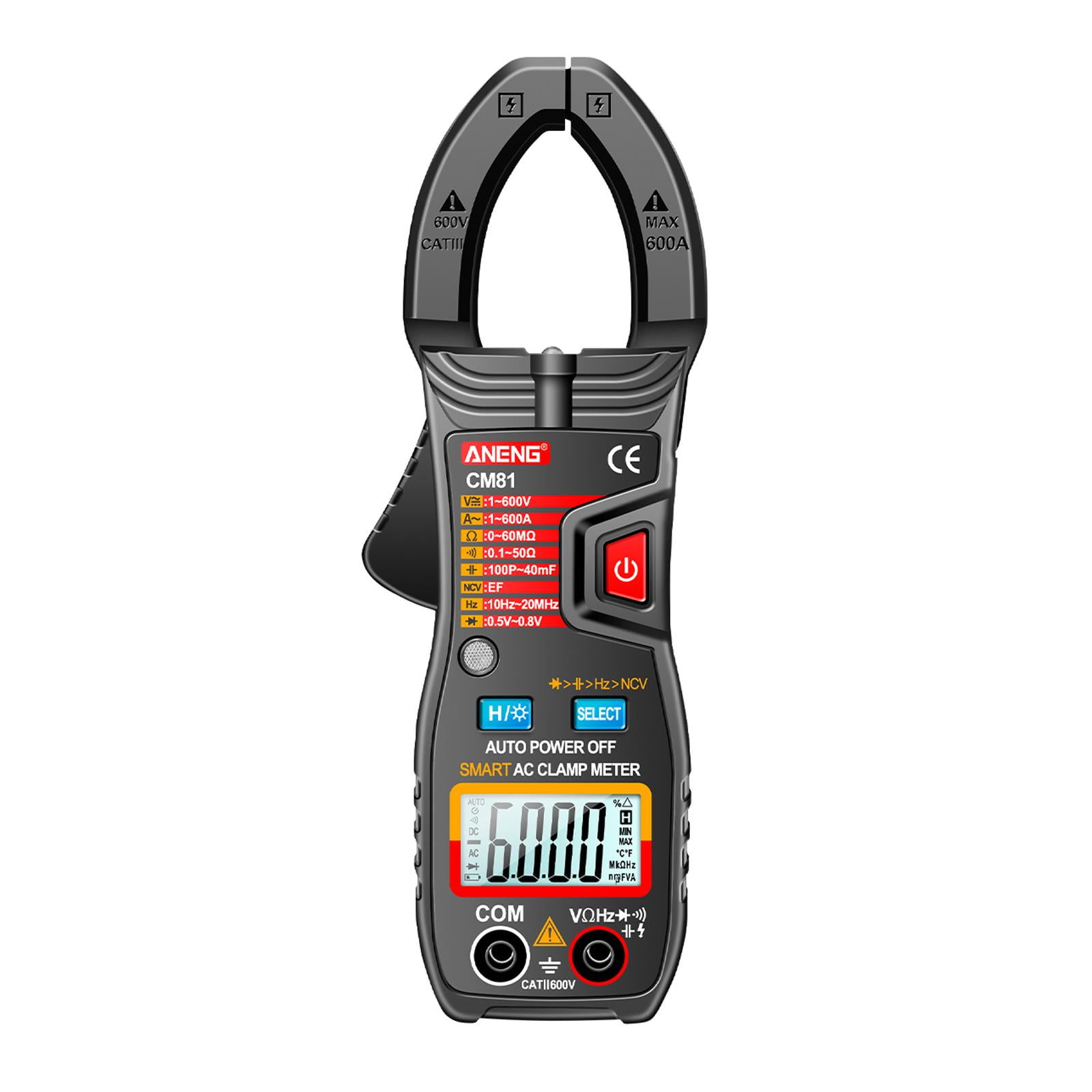 funtasica Clamp Multimeter, Premium Digital Clamp Meter Current Professional Multipurpose Voltages Tester 6000 Count for Home Appliance