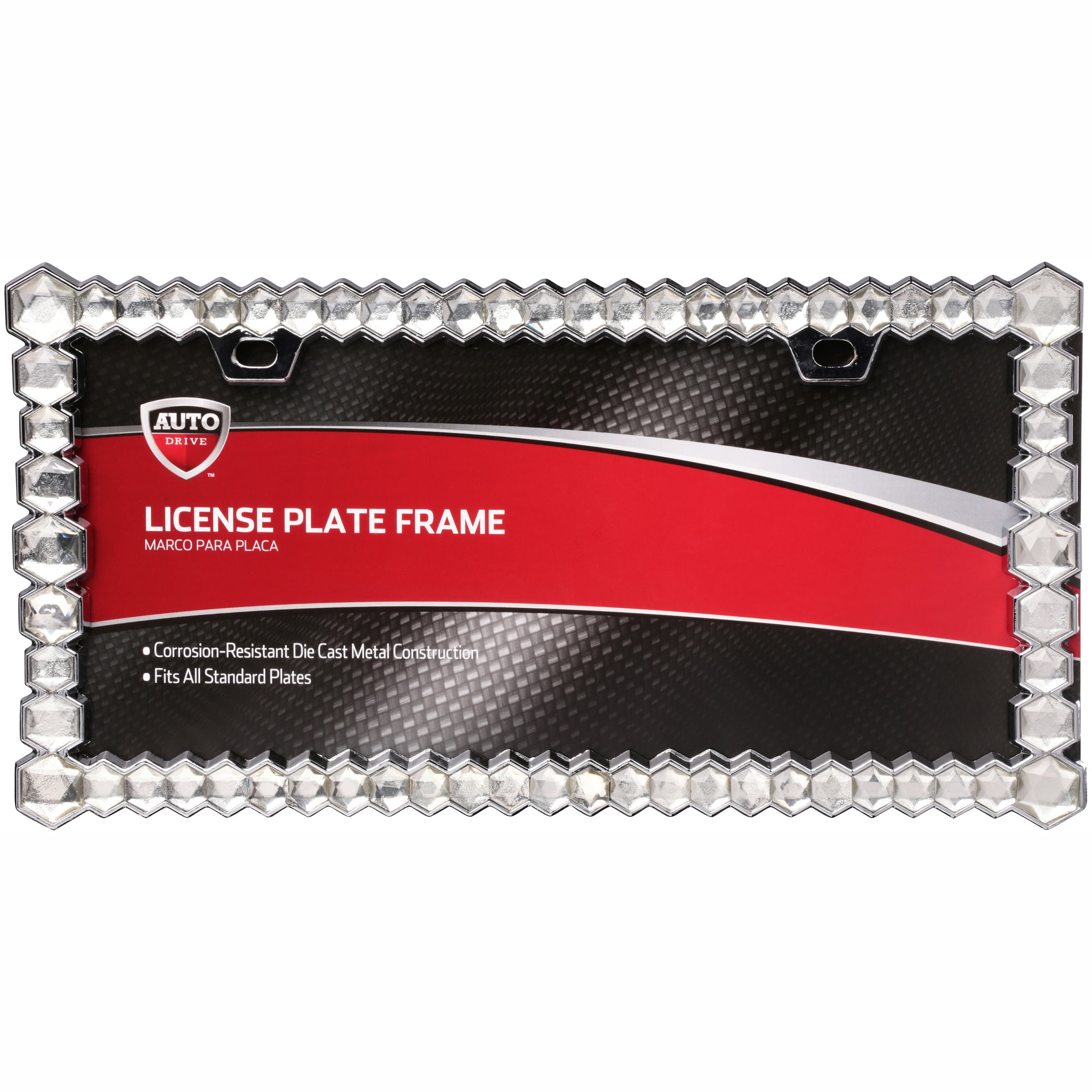 AutoDrive Chunky Diamond License Plate Frame