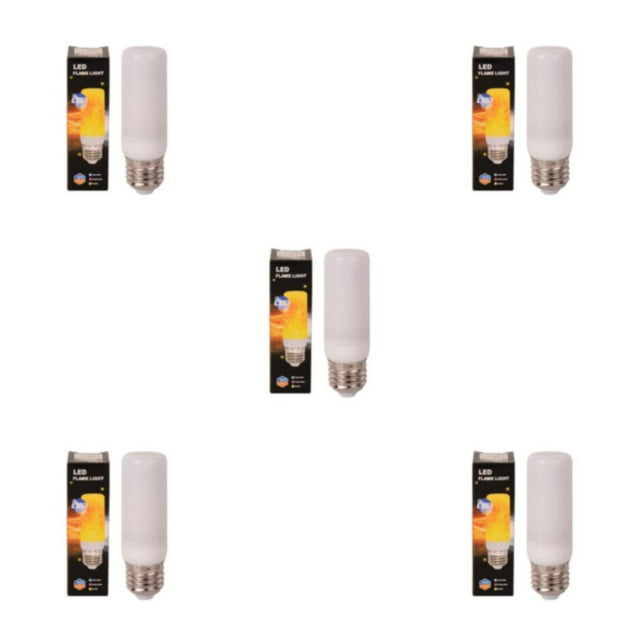 Wosthever Bombilla LED con forma de llama Universal con boca de tornillo para varias ocasiones, efecto de iluminación dinámica, luz amarilla Type2 NO2