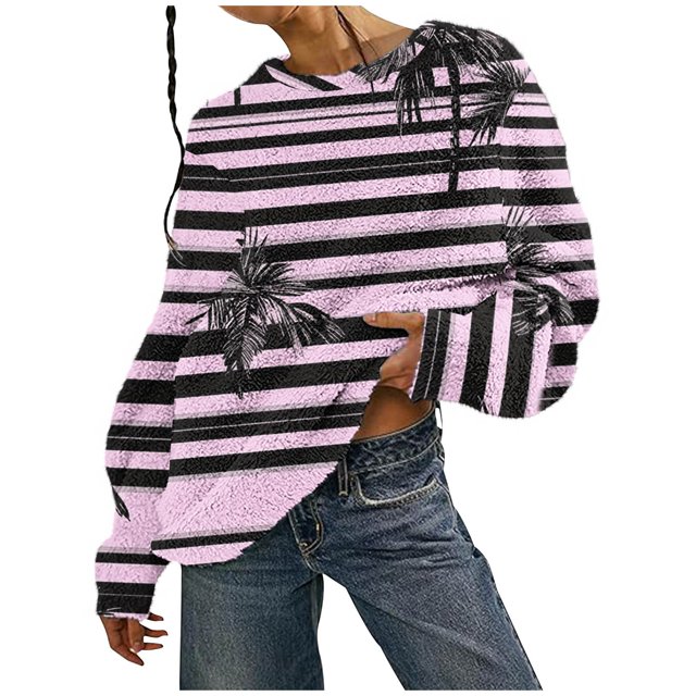 Bowake Chandails pour Femmes à Manches Longues Surdimensionnés, Chandails en Molleton Douillets, Mode Hiver, Hauts en Molleton