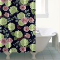 thumbnail image 4 of Baseballs and Flowers Red Pattern Modern Waterproof Shower Curtain Set with 12 Hooks, Washable Decorative Bathroom Shower Curtain, 4 of 6
