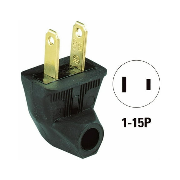 Eaton Wiring Devices 84BK-BOX Angled Electrical Plug, 125 V, 15 A, Rubber 25 Pack