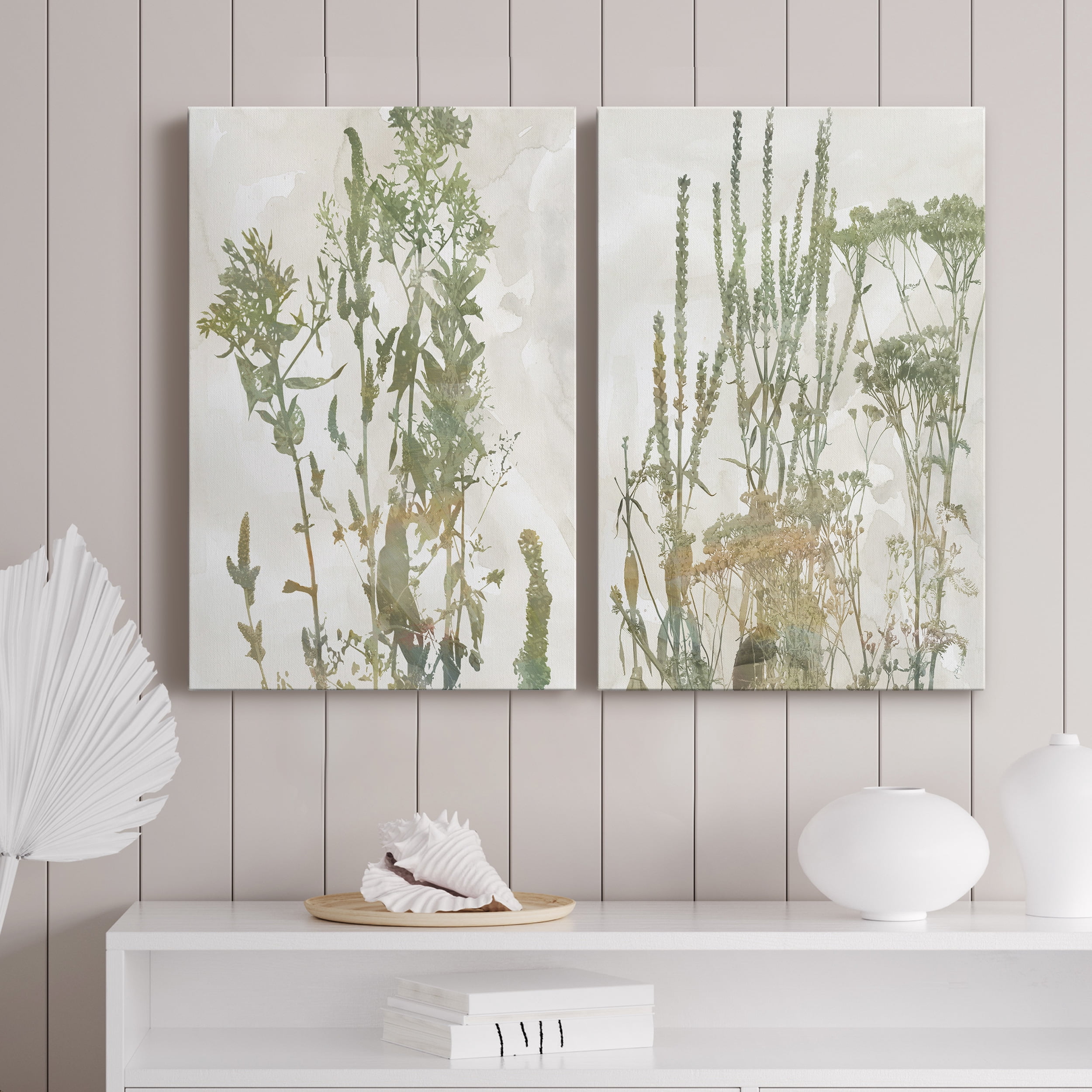Untamed Garden I Premium Gallery Wrapped Canvas - Ready to Hang - Set of 2 - 8 x 12 Each