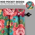 thumbnail image 5 of Kitchen Curtains and Valance Set 24 Inch Tier Pioneer Colorful Floral Curtains Small Drapes for Cafe Living Room Bathroom Farmhouse 3 Pieces Set Rod Pocket, 5 of 6
