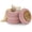 Dusty Pink, variant on Soft Teddy Round Storage Ottoman with Tray, 17.5 Inch Multi-Purpose Footrest Vanity Stool, 300 LB Capacity, No Assembly Required, Green
