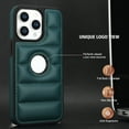 thumbnail image 4 of Logo Visible Compatible with iPhone 12 Pro Max Case, Elegant Vintage Vegan PU Leather Ultra Slim Business Shockproof Protective Anti-fall Thin Fit Phone Case Cover for iPhone 12 Pro Max, Green, 4 of 6