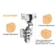 thumbnail image 4 of 4pcs Inset Cabinet Hinge Frameless Concealed Door Hinges Soft Closing Four-Hole Mounting Plate Finish（2 Pairs）, 4 of 5