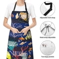 thumbnail image 6 of Lsque Sea Inhabitans and Herb Waterproof Apron Chef Aprons for Men Heavy Duty Chemical Work Apron Extra Long Grilling Aprons with Adjustable Bib Apron, 6 of 9