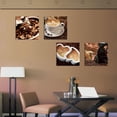 thumbnail image 4 of Kitchen Canvas Wall Art Coffee Bean Coffee Cup Coffee Grinder Canvas Pictures Large Modern Artwork Prints for Dining Room Home Decorations 12" x 12" x 4 Pieces Framed Ready to Hang, 4 of 6