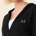 thumbnail image 5 of Dalix Butterfly Embroidered Fleece Cropped Zip Hoodie Cold Fall Winter Womens in Black 2XL XX-Large, 5 of 5
