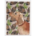 thumbnail image 1 of Caroline's Treasures BB9581GF Cônes de Pin Dachshund Rouge Beige Drapeau Format Jardin, 1 of 3