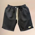 thumbnail image 2 of Athletic Shorts Men Solid Color Drawstring Summer Outdoor Casual Loose Fit Elastic Waist Cropped Pants Sweat Shorts Men, 2 of 4