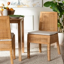 bali & pari Morris Boho Dining Chair, Light Honey