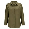 thumbnail image 6 of Womens Button Down Shirts Long Sleeve Cotton Gauze Tops Casual Collared Blouses Loose Fit Casual Shirts for Women Long Sleeve Button Down Blouses Fall 2026 Solid Color Trendy Tops, 6 of 7