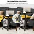 thumbnail image 6 of Costway C-shape Sofa End Side Table Compact Snack Table for Living Room Bedroom Black, 6 of 8