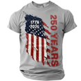 thumbnail image 2 of Men's Fun Graphic Tees American Flag Patriotic T-Shirts Short Sleeve 4th of July Shirt Crewneck Summer Workout Tops,Gray,XXL, 2 of 5